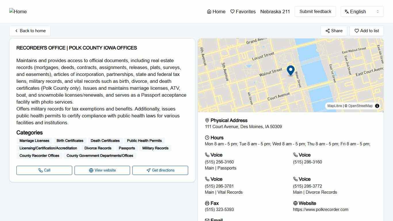 RECORDER'S OFFICE | POLK COUNTY IOWA OFFICES